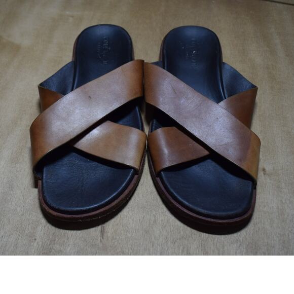 Cole Haan Grand.OS Tan Leather Crossover Sandals Men’s Size 13 main image 3